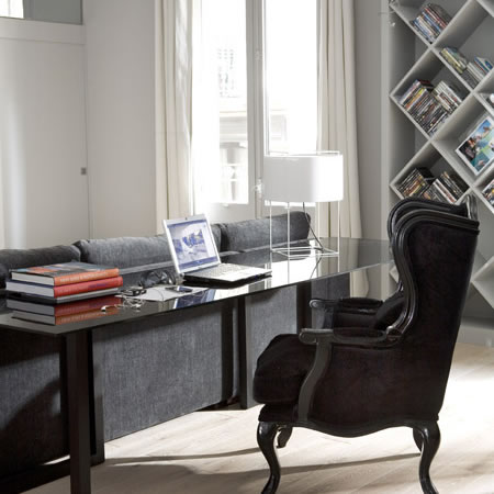 Office Redesigned In Black And White Loft