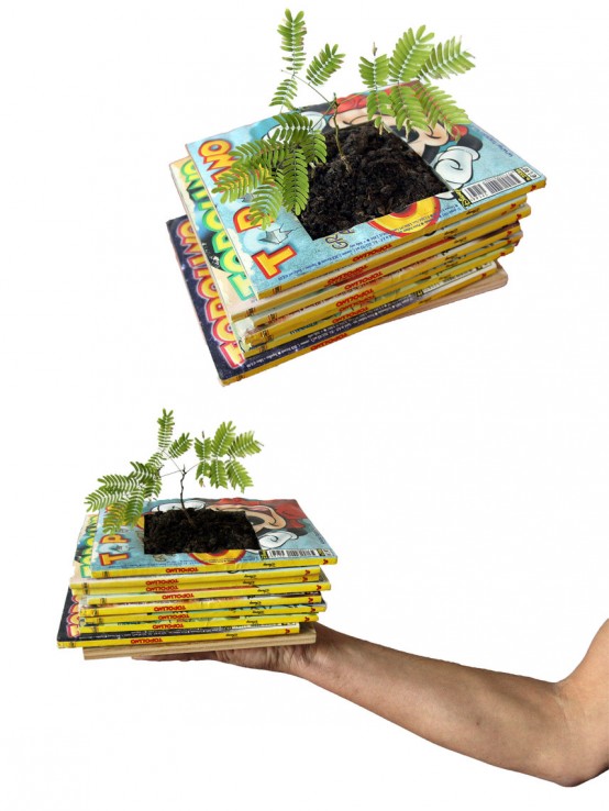 Old Book Planter