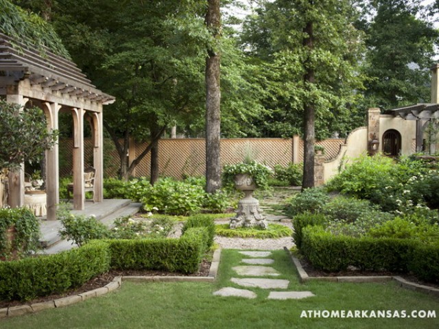 Old European Style Garden And Terrace