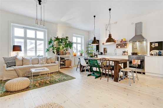 Old Meets New In Stockholm Apartment Design