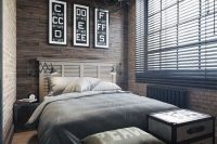 old shutters masculine headboard
