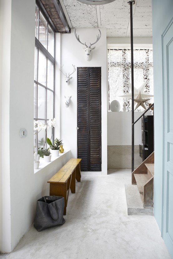 Old Waffle Factory Turned Into A Cozy Industrial House DigsDigs