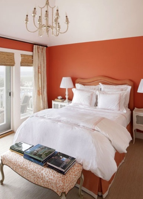 Orange Accents In Bedrooms