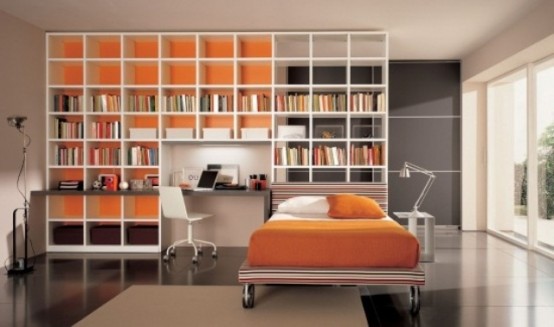 Orange Accents In Bedrooms