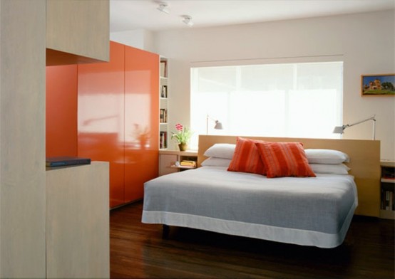 Orange Accents In Bedrooms