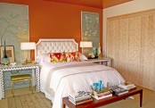 Orange Accents In Bedrooms