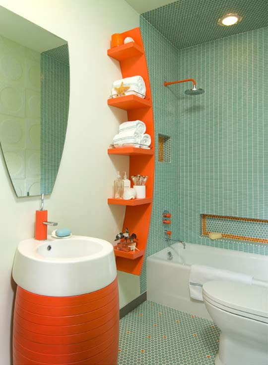 50 cool orange bathroom design ideas