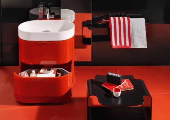 Orange Bathroom Furniture Regia