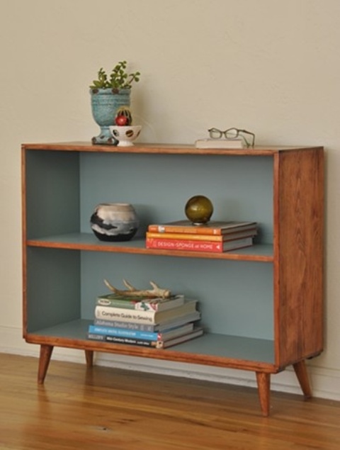 Mid Century Modern Mini Bookshelf