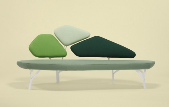 Original Pine Trees Inspired Sofa by Noé Duchaufour