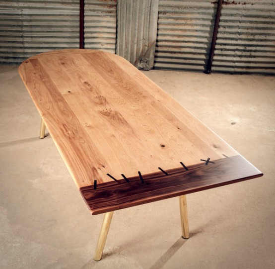 Original Rocket Dining Table From Wood And Metal