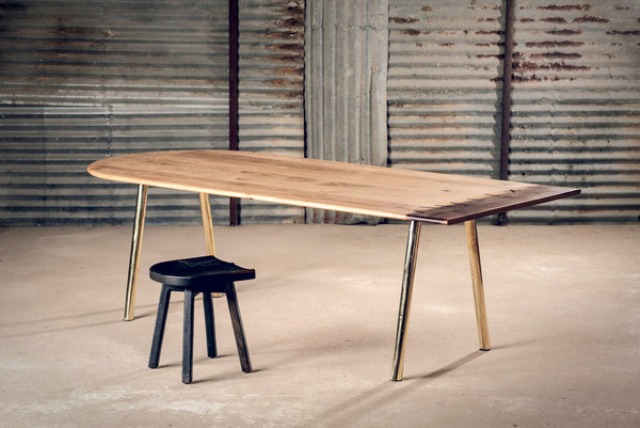 Original Rocket Table From Wood And Metal