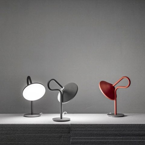 Original Round Lamp With A Looping Stem