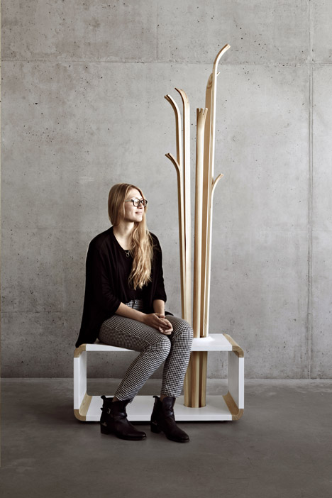 Original Tilia Coat Stand Resembling Of Skis