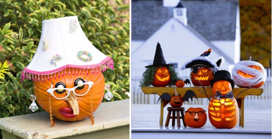 For some cute pumpkins you don't even need carving skills at all.