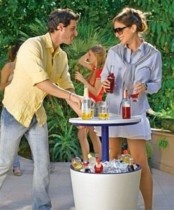 Outdoor Bar With A Table And A Fridge Under It 2 554x