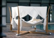 Outdoor Bed For Relaxation With A Cocoon