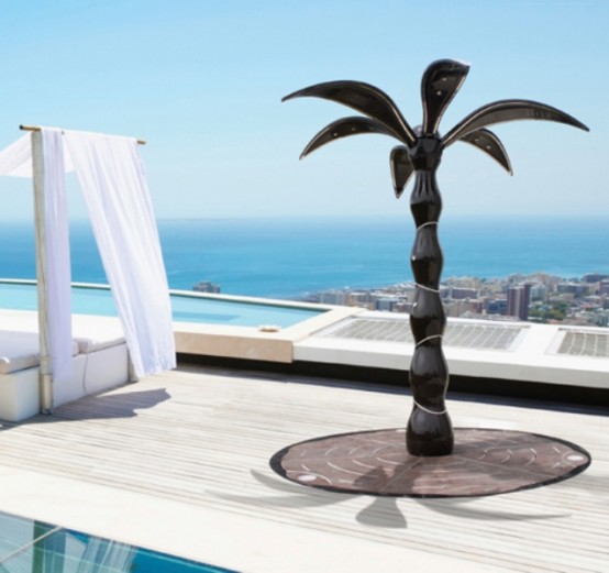 Ultra-Modern Palm-Tree Garden Shower