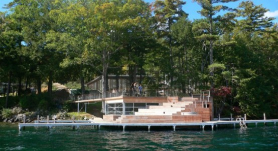 Partially Buried Lake House With Nature Let In