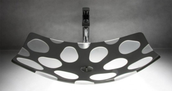 Penta Vessel Sink Of Two Contrasting Materials