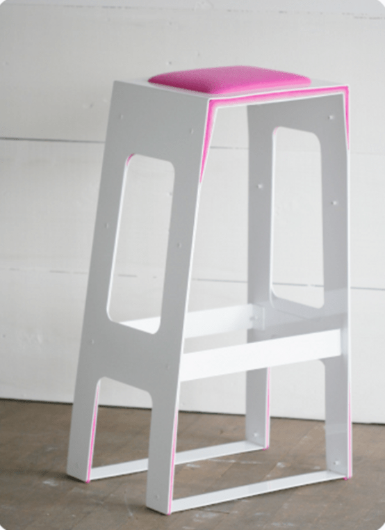 Pink Minimalist Bar Stool