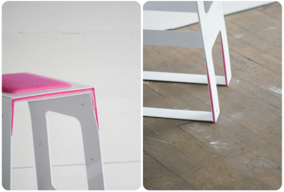 Pink Minimalist Bar Stool