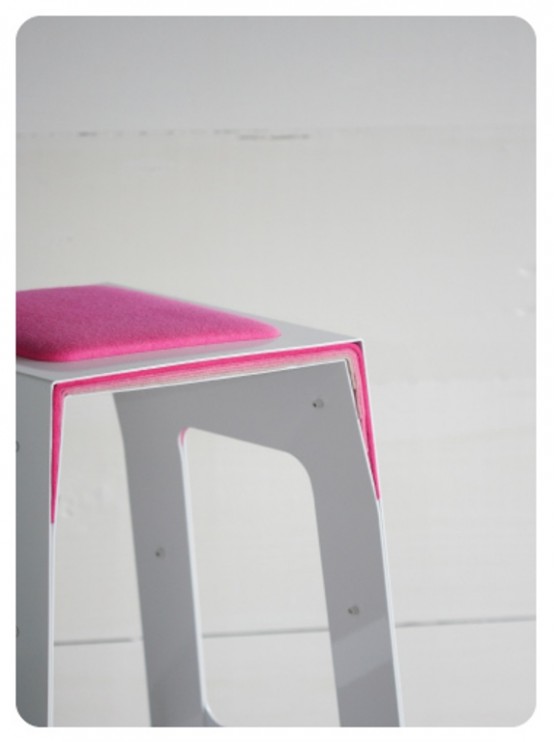 Pink Minimalist Bar Stool