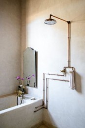 a cute neutral bathroom design