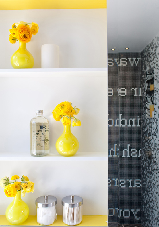 Pixilated Bathroom Custom Mosaic Tile