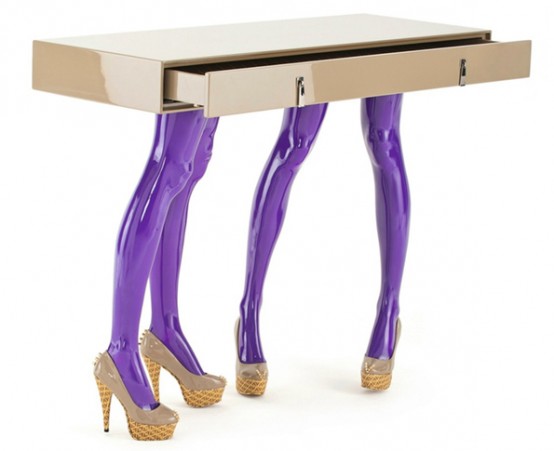 Playful Bff Console Tables With Sexy Girl Legs