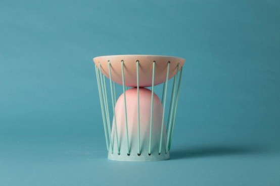 Playful Elastic Lights From Ceramics And Bold Elastic Cords