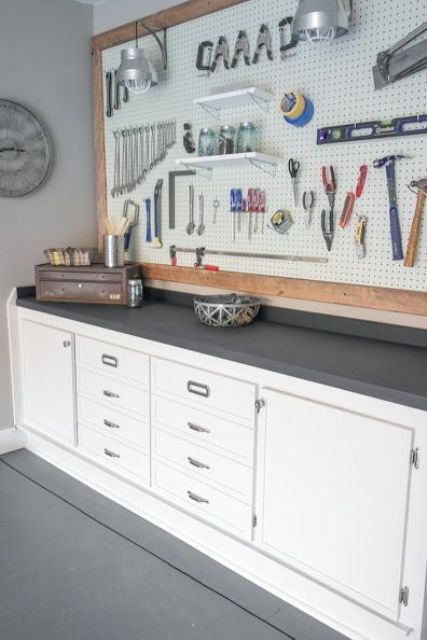 Picture Of practical and comfortable garage organization ideas  10