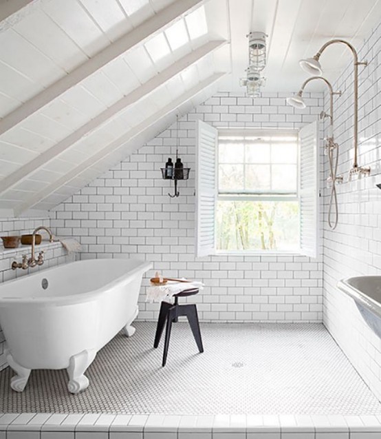 38 practical attic bathroom design ideas - digsdigs