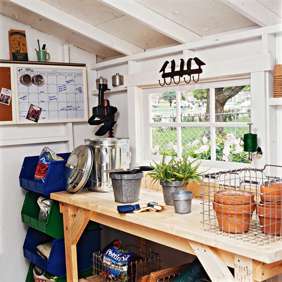 practical garden shed storage ideas 25