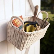 attach some baskets to the walls to store various stuff in them