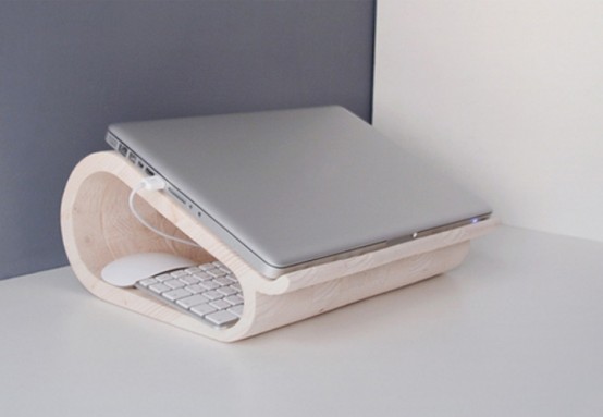 Practical Wooden Stand For A Laptop