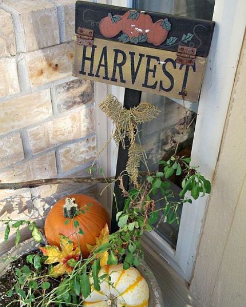 Add some seasonal vintage signs.