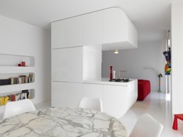 Pure White Futuristic Apartment Space Oddysey