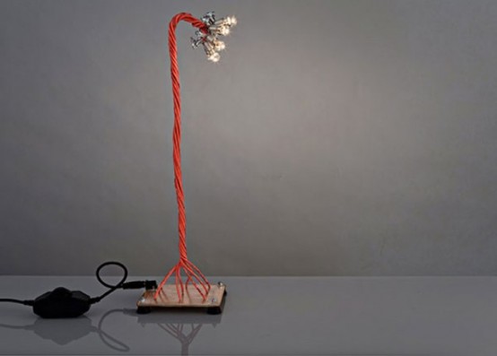 Purely Industrial Eye-Candy: Naked Table Lamp