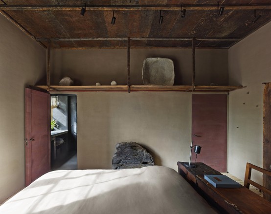 Raw Industrial Penthouse In Dark Earthy Shades