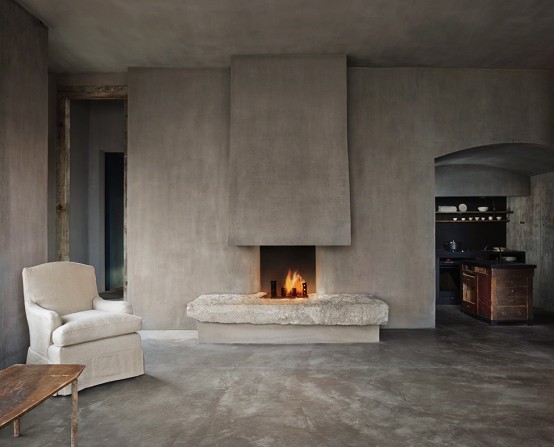 Raw Industrial Penthouse In Dark Earthy Shades