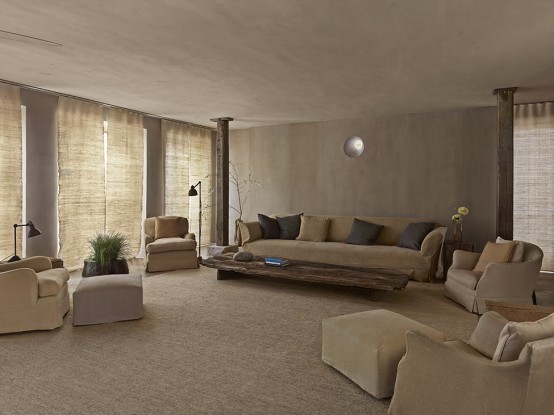 Raw Industrial Penthouse In Dark Earthy Shades
