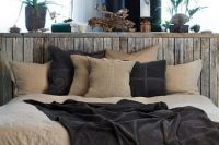 reclaimed wood masculine headboard