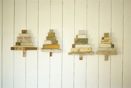 Recycled Wooden X Mas Trees
