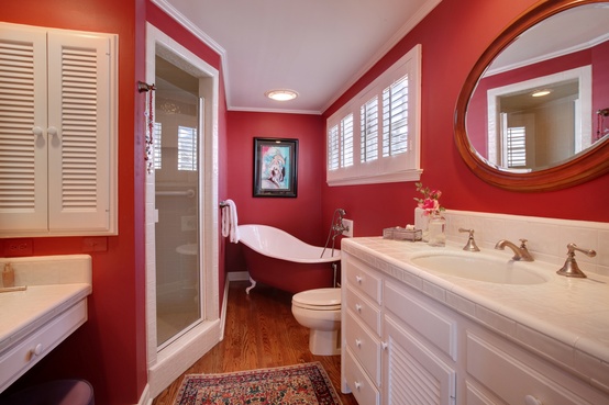 44 Cool And Bold Red Bathroom Design Ideas Digsdigs