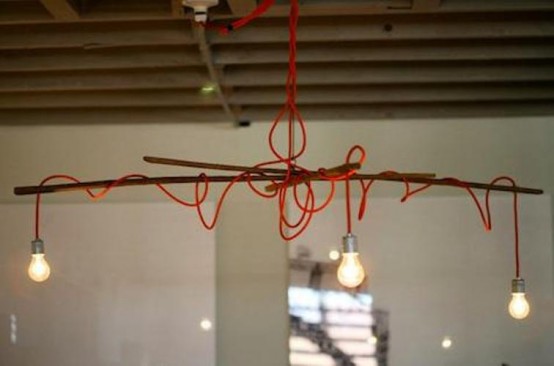 Chandeliers Of Threads And Sticks - DigsDigs