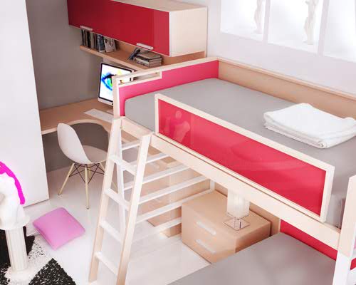 Red Teen Room