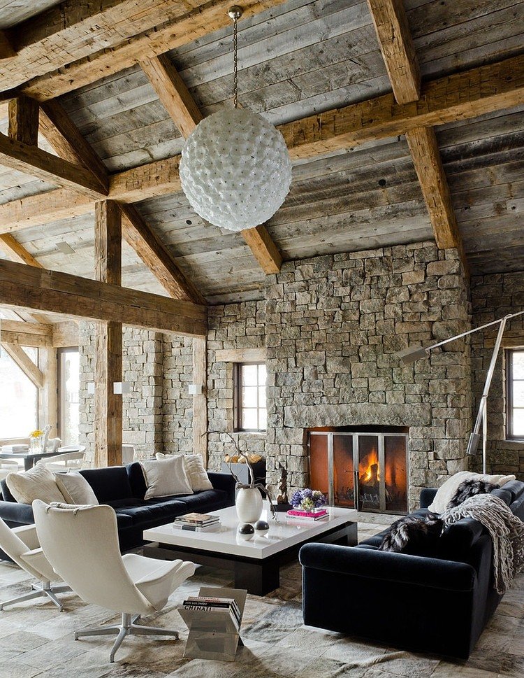 Redux House In The Mountains Rustic Combined With Modern