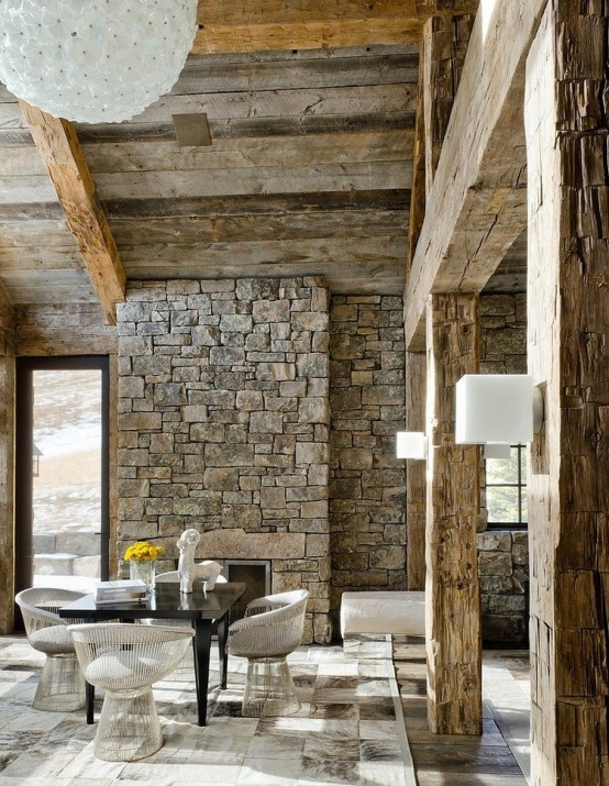 Redux House In The Mountains Rustic Combined With Modern