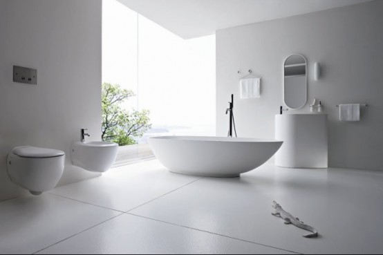 Refine Black And White Sanitary Ware For Modern Bathroom